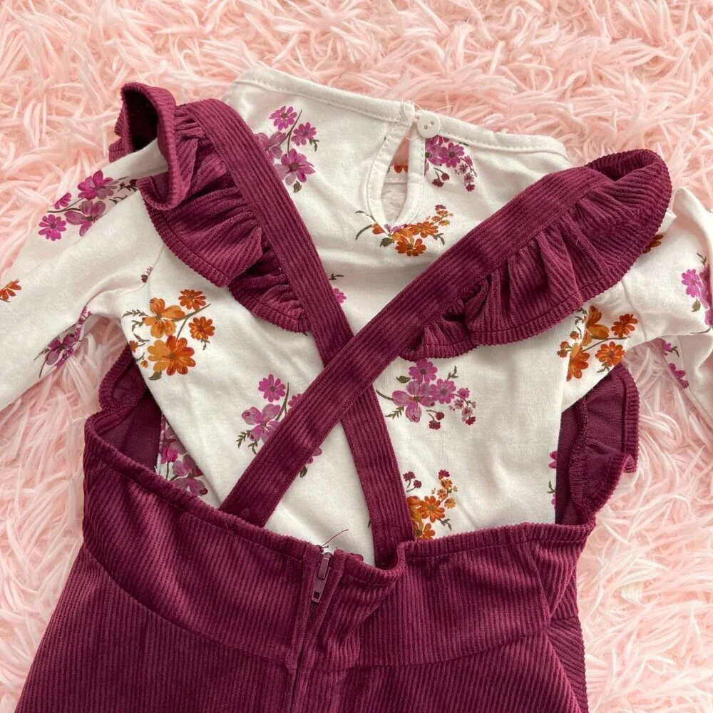 Toddler Girl 2piece set dress and long sleeve shirt